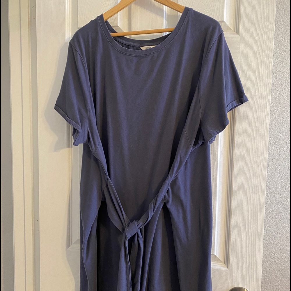 Plus size gray T-shirt dress FREE SHIPPING